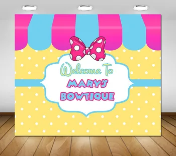 custom minnie's bow tique bowtique birthday polka dot photo backdrop High quality Computer print party background
custom minnie's bow tique bowtique birthday polka dot photo backdrop High quality Computer print party background