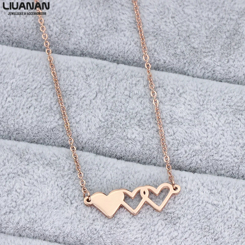 3 Heart Necklace Three Sister Love Forever Necklace Stainless Steel Heart Jewelry Gift for 3 Sisters Mom daughters Friends
3 Heart Necklace Three Sister Love Forever Necklace Stainless Steel Heart Jewelry Gift for 3 Sisters Mom daughters Friends