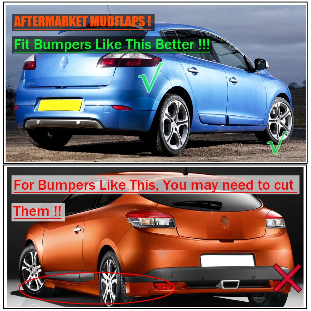 Mud Flaps 4 Pcs Front And Rear Fender Mudguards For Renault Clio 2 3 4 5 Grande Nissan Platina Ph1 PH2 Sport Tourer Car Accessories