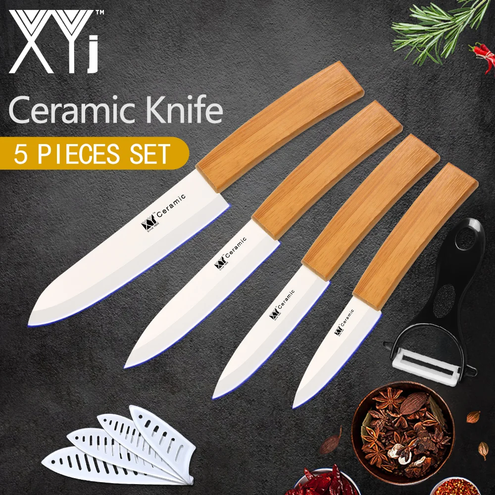 XYj кухонный Керамический нож набор инструментов для приготовления пищи 3 &quot4" 5