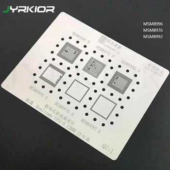 Jyrkior For Qualcomm MSM8996 MSM8976 MSM8992 0.12MM Multi-Function QCOM MSM CPU BGA Reballing Stencil Plant Tin Steel Net
Jyrkior For Qualcomm MSM8996 MSM8976 MSM8992 0.12MM Multi-Function QCOM MSM CPU BGA Reballing Stencil Plant Tin Steel Net