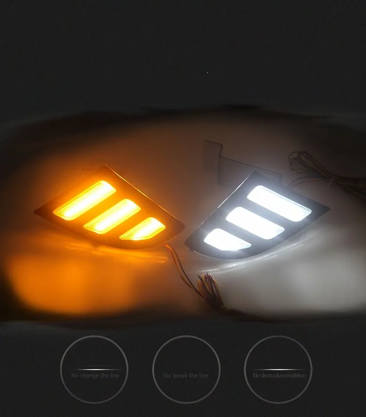 Qirun led drl daytime running light for Buick Regal with Dynamic moving yellow turn signal and blue night running light
Qirun led drl daytime running light for Buick Regal with Dynamic moving yellow turn signal and blue night running light