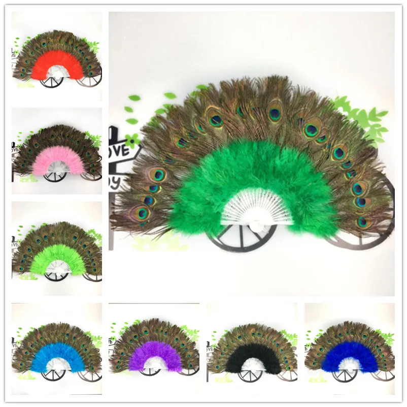 2018 10 Colors High Quality Stage Performance Props Beautiful Turkey Feather Folding Hand Fans Folk Dance Peacock Feathers Fans
2018 10 Colors High Quality Stage Performance Props Beautiful Turkey Feather Folding Hand Fans Folk Dance Peacock Feathers Fans