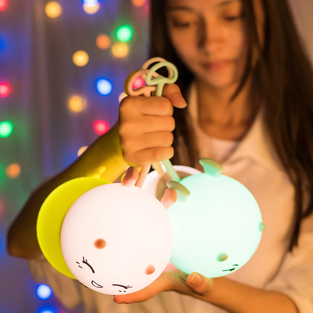 SuperNight Cute Cartoon Demon Ambient LED Night Light Silicone Rechargeable Touch Sensor Bedroom Tablet Lamp for Kids Girl Gift (4)