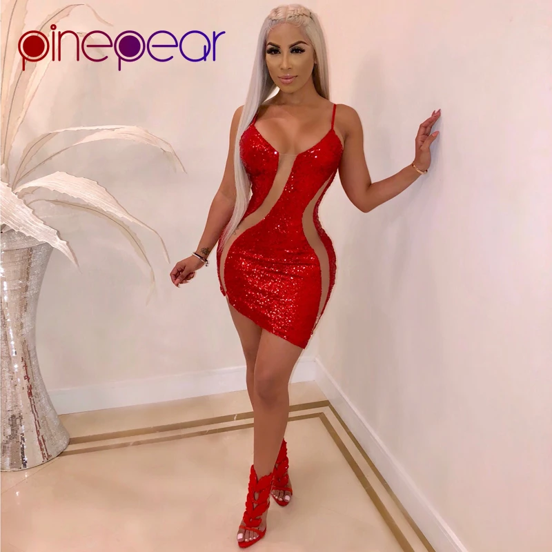 PinePear Glitter Sequin Dress 2019 NEW Bodycon Birthday Dresses Women Sexy See Through Mesh Red Christmas Party Dress Wholesale
PinePear Glitter Sequin Dress 2019 NEW Bodycon Birthday Dresses Women Sexy See Through Mesh Red Christmas Party Dress Wholesale