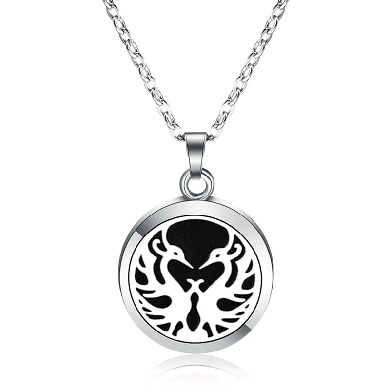 New Aroma Locket Phoenix Necklace Stainless Steel Magnetic Pendant Perfume Aromatherapy Essential Oil Diffuser Necklace Jewelry
New Aroma Locket Phoenix Necklace Stainless Steel Magnetic Pendant Perfume Aromatherapy Essential Oil Diffuser Necklace Jewelry