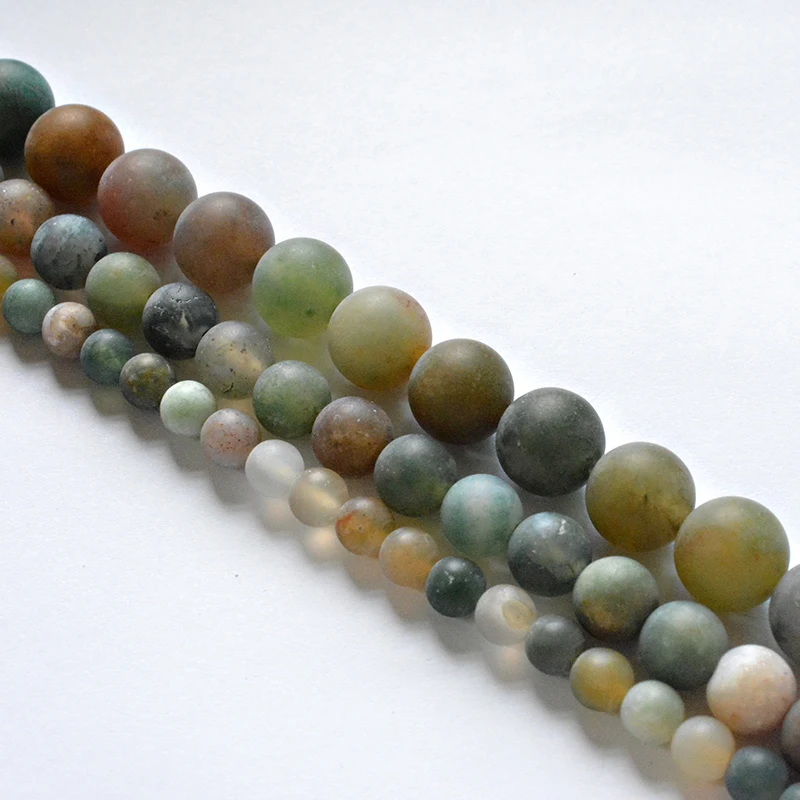 Natural Stone Matte Indian Agates Beads Wholesale Loose Beads for Jewelry Making Accessories DIY Free Shipping 4-12mm Wholesale
Natural Stone Matte Indian Agates Beads Wholesale Loose Beads for Jewelry Making Accessories DIY Free Shipping 4-12mm Wholesale