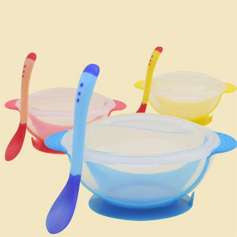Baby Tableware Dinnerware Suction Bowl with Temperature Sensing Spoon Baby Food Baby Feeding Bowls Dishes
Baby Tableware Dinnerware Suction Bowl with Temperature Sensing Spoon Baby Food Baby Feeding Bowls Dishes