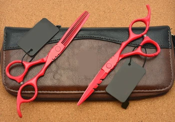 6 inch 17.5cm Japan brand 440C Red Hairdressing Scissors Cutting Shears Thinning Scissors Professional Human Hair Scissors
6 inch 17.5cm Japan brand 440C Red Hairdressing Scissors Cutting Shears Thinning Scissors Professional Human Hair Scissors