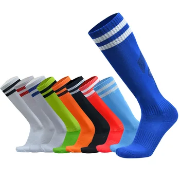2018 Barreled football socks towel bottom Striped knee stockings Child Men Kids Boys Soccer sock Absorbent sox non-slip movement 
2018 Barreled football socks towel bottom Striped knee stockings Child Men Kids Boys Soccer sock Absorbent sox non-slip movement
