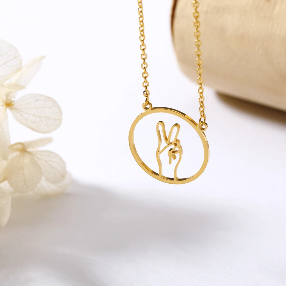 Peace Sign Pendant Necklace Collier Women's Cross Necklaces Pendants Jewelry Accessories OK Peace Sign Language Necklace Jewelry
Peace Sign Pendant Necklace Collier Women's Cross Necklaces Pendants Jewelry Accessories OK Peace Sign Language Necklace Jewelry