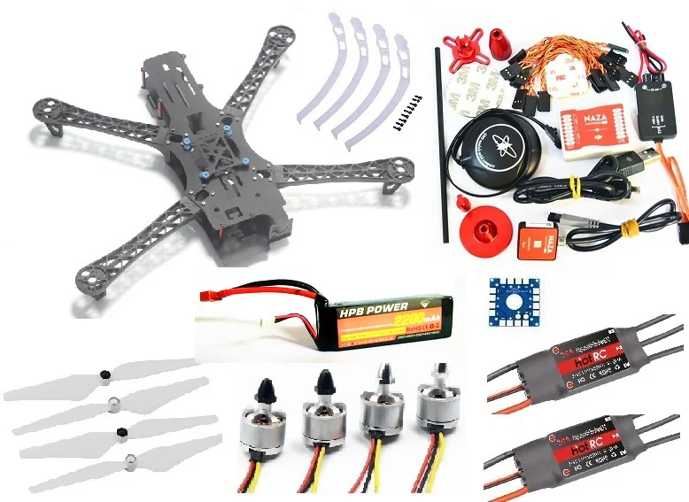 FPV X500 500mm Quadcopter Frame kit 2212 Motor 30A ESC Naza M Lite Flight Controller Board APM2.8 9450 3S 2200mah
FPV X500 500mm Quadcopter Frame kit 2212 Motor 30A ESC Naza M Lite Flight Controller Board APM2.8 9450 3S 2200mah