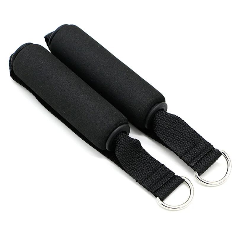 2 D-ring Spring Pull Rope Cable Bar Elastic String Foam Handle Fitness Equipment Holder Pull Handle Fitness Equipment Accessories