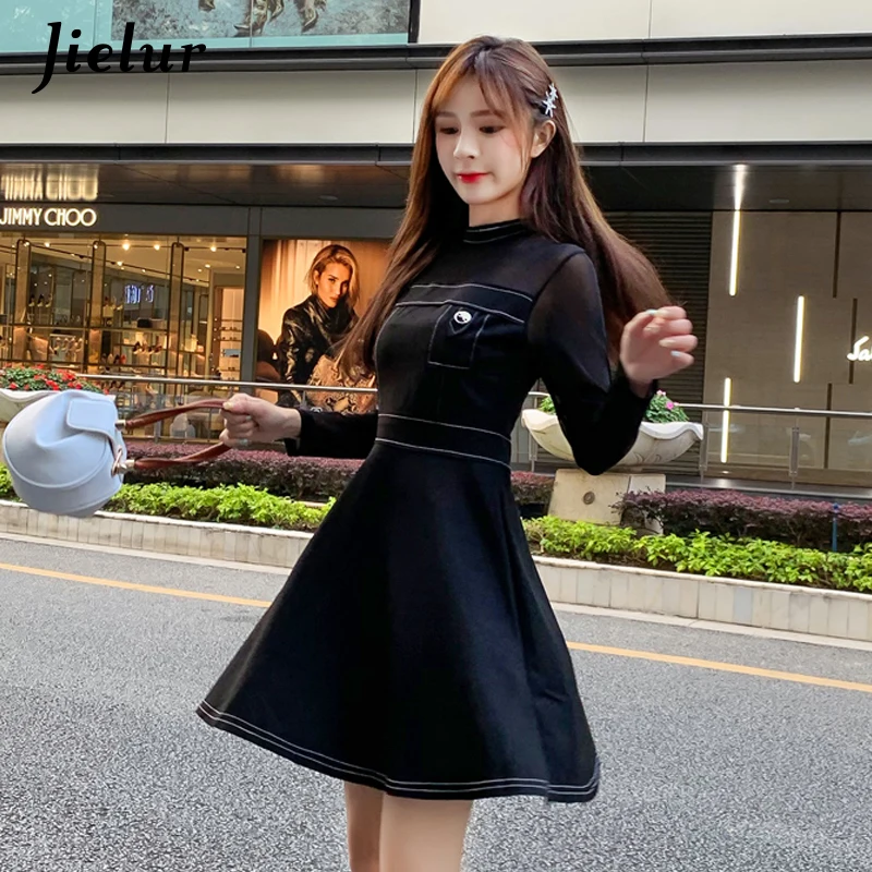 Jielur New Black Women Dress Sexy Mesh Elegant Lady Vestidos Verano 2019 Korean Fashion Kpop A-Line Dress For Women S-XXL
Jielur New Black Women Dress Sexy Mesh Elegant Lady Vestidos Verano 2019 Korean Fashion Kpop A-Line Dress For Women S-XXL