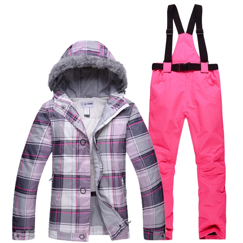 Winter ladies professional ski suits warm and windproof waterproof wear-resistant snow fur collar ski jacket + ski pants women
Winter ladies professional ski suits warm and windproof waterproof wear-resistant snow fur collar ski jacket + ski pants women