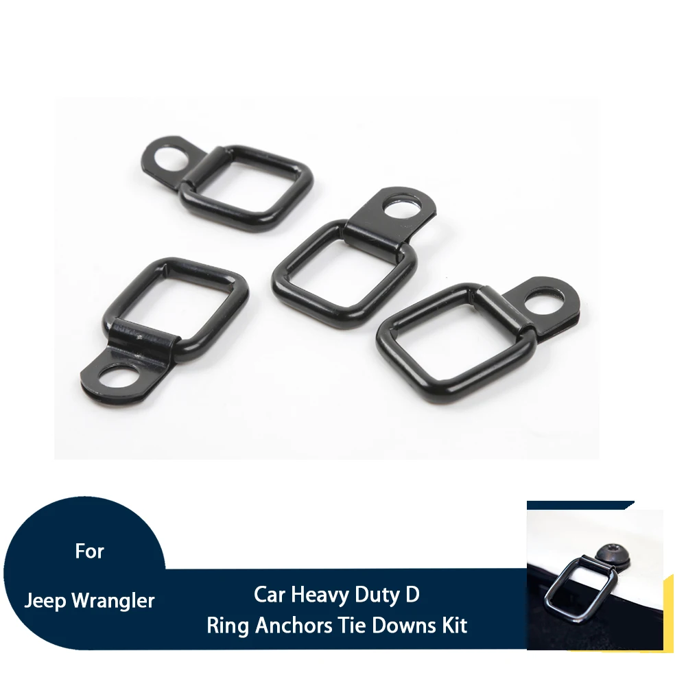 Fit For Jeep Wrangler 2007+ Car Heavy Duty Black Iron D-Ring Bolton Trailer Tie Down Anchors Kits Interior Accessories Styling
Fit For Jeep Wrangler 2007+ Car Heavy Duty Black Iron D-Ring Bolton Trailer Tie Down Anchors Kits Interior Accessories Styling