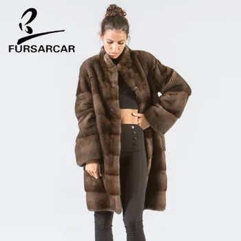 FURSARCAR New Real Fur Coat For Women Winter Elegant 90 CM Length Thick Mink Coat With Fur Collar Whole Skin Mink Fur Jackets
FURSARCAR New Real Fur Coat For Women Winter Elegant 90 CM Length Thick Mink Coat With Fur Collar Whole Skin Mink Fur Jackets