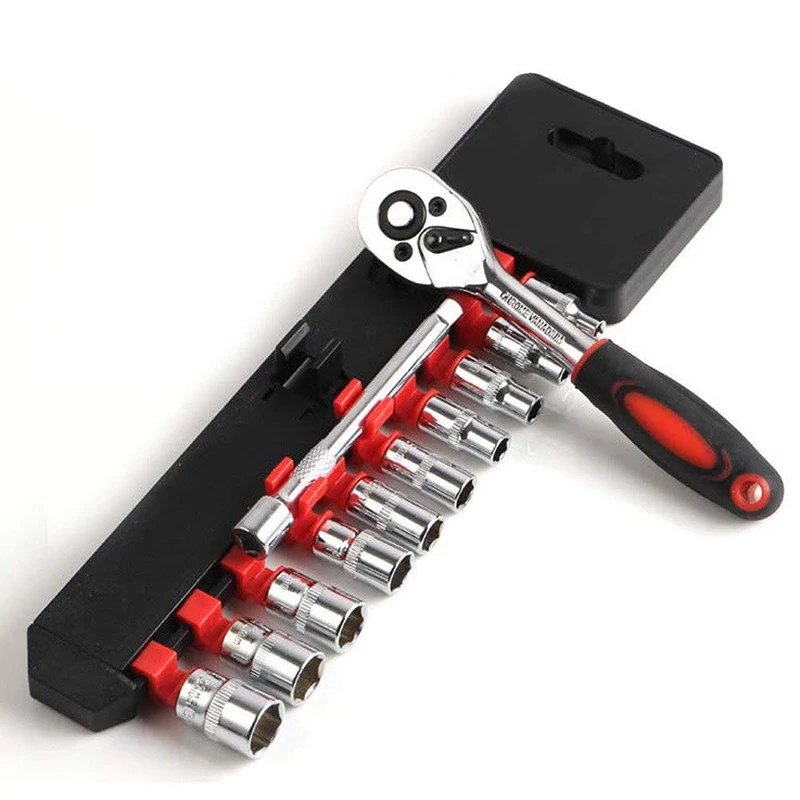 12Pcs 1/4-Inch Socket Wrench Set CR-V Drive Ratchet Wrench Spanner for Bicycle Motorcycle Car Repairing Tool Set Common Sockets
12Pcs 1/4-Inch Socket Wrench Set CR-V Drive Ratchet Wrench Spanner for Bicycle Motorcycle Car Repairing Tool Set Common Sockets