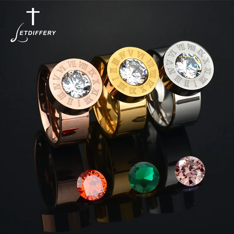 Letdiffery Stainless Steel Interchangeable Crystal Female Ring Famous Brand Roman Numerals Ring For Wedding Jewelry
Letdiffery Stainless Steel Interchangeable Crystal Female Ring Famous Brand Roman Numerals Ring For Wedding Jewelry