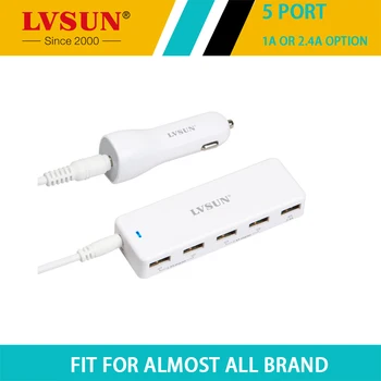 LVSUN 36W 5 Port DC Adapter USB Car Charger 2.0 5V 2.4A for iPhone Samsung Galaxy S6 Note HTC M9 Nexus Xiaomi Mi4 camera LS-5US
LVSUN 36W 5 Port DC Adapter USB Car Charger 2.0 5V 2.4A for iPhone Samsung Galaxy S6 Note HTC M9 Nexus Xiaomi Mi4 camera LS-5US