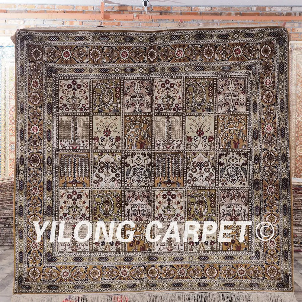 Yilong 5'x5' Square Four Season Design Handmade Area Rug Hand knotted Carpet (ZW069M5x5)
Yilong 5'x5' Square Four Season Design Handmade Area Rug Hand knotted Carpet (ZW069M5x5)