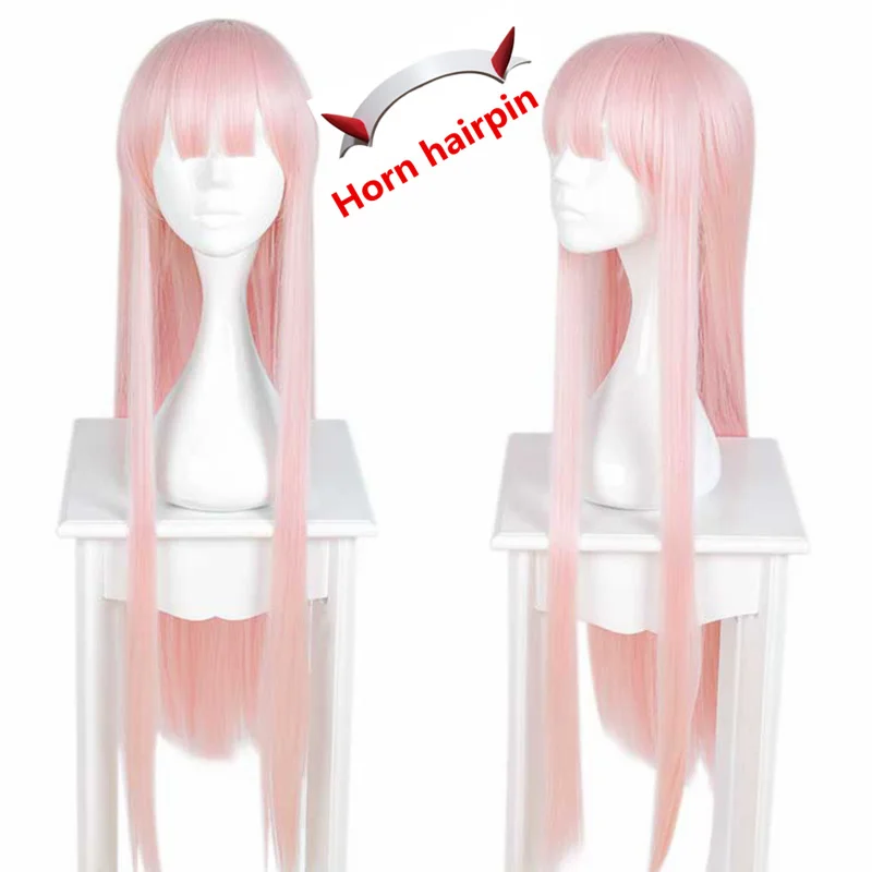100cm DARLING in the FRANXX 002 wig horn hairpin ZERO TWO Cosplay wig 02 pink long straight hair costume with horns
100cm DARLING in the FRANXX 002 wig horn hairpin ZERO TWO Cosplay wig 02 pink long straight hair costume with horns