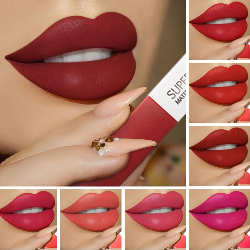 12 Colors Matte Lipstick Velvet Sexy Red Liquid Lipstick Waterproof Lip Makeup Cosmetics Long Lasting Nude Make Up Lip Gloss
12 Colors Matte Lipstick Velvet Sexy Red Liquid Lipstick Waterproof Lip Makeup Cosmetics Long Lasting Nude Make Up Lip Gloss