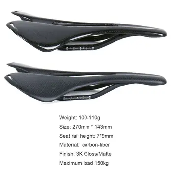 NO LOGO 3K Matte/Gloss Full Carbon Saddle Seat For Road/MTB Mountain Bike Bicycle BMX 270*143mm
NO LOGO 3K Matte/Gloss Full Carbon Saddle Seat For Road/MTB Mountain Bike Bicycle BMX 270*143mm
