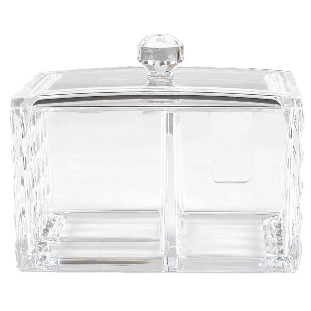 Acrylic Swab Storage Case Cotton Swabs Holder with 4 Compartments For Cotton pads Q-Tips Makeup box
Acrylic Swab Storage Case Cotton Swabs Holder with 4 Compartments For Cotton pads Q-Tips Makeup box