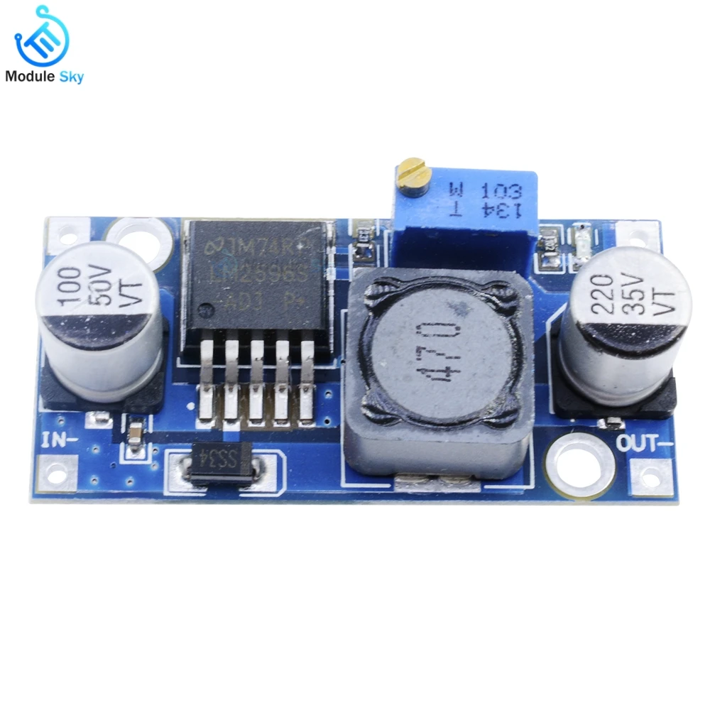Converter DIP DC-DC Buck Converter adjustable Step Down Module LM2596 Power Supply 3.2V-40V To 1.25V-35V Voltage regulator
Converter DIP DC-DC Buck Converter adjustable Step Down Module LM2596 Power Supply 3.2V-40V To 1.25V-35V Voltage regulator