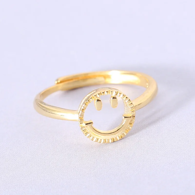 Gold/Silver Color Plated Smile Face 925 Sterling Silver Adjustable Wedding Bands Fashion Finger Rings for Women Party Jewelry
Gold/Silver Color Plated Smile Face 925 Sterling Silver Adjustable Wedding Bands Fashion Finger Rings for Women Party Jewelry