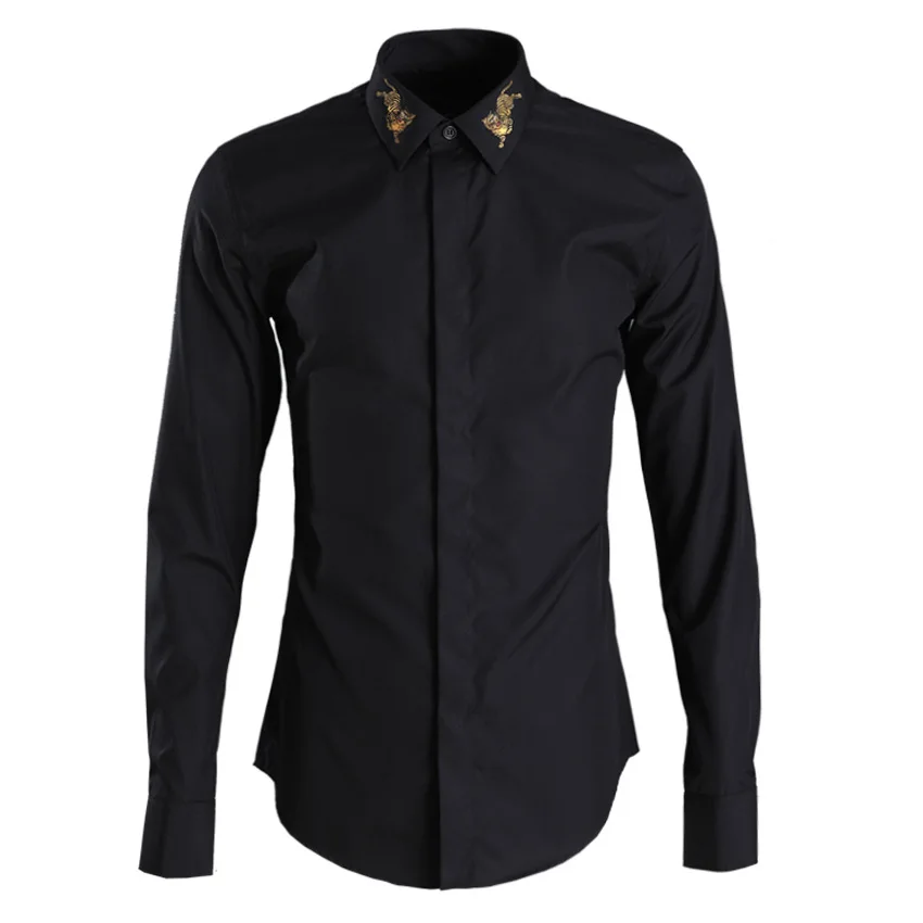 New Arrival High Quality Style Embroidered Double Tiger Collar Long Sleeve Men Fashion Casual Shirt plus Size M L XL 2XL 3XL 4XL
New Arrival High Quality Style Embroidered Double Tiger Collar Long Sleeve Men Fashion Casual Shirt plus Size M L XL 2XL 3XL 4XL