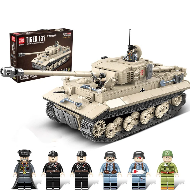 1018PCS Military Tank WW2 Building Blocks Compatible Legoingly City Jedi Tank Tiger 131 Bricks Fighter Weapons Toys For Boys
1018PCS Military Tank WW2 Building Blocks Compatible Legoingly City Jedi Tank Tiger 131 Bricks Fighter Weapons Toys For Boys