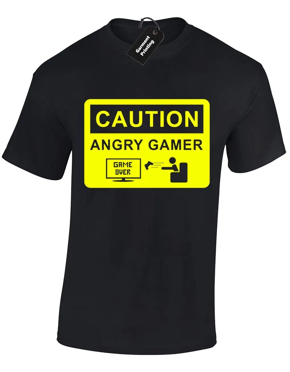 Внимание ANGRY Birds геймер Мужская футболка радость площадку видеоигры Ретро