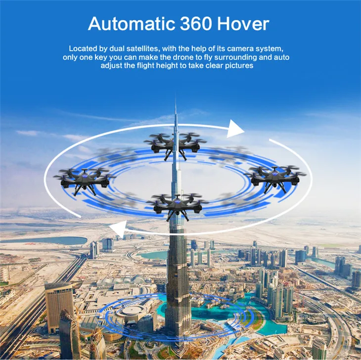 X183-Dual GPS Follow Me Drone with Camera Altitude Hold White -7