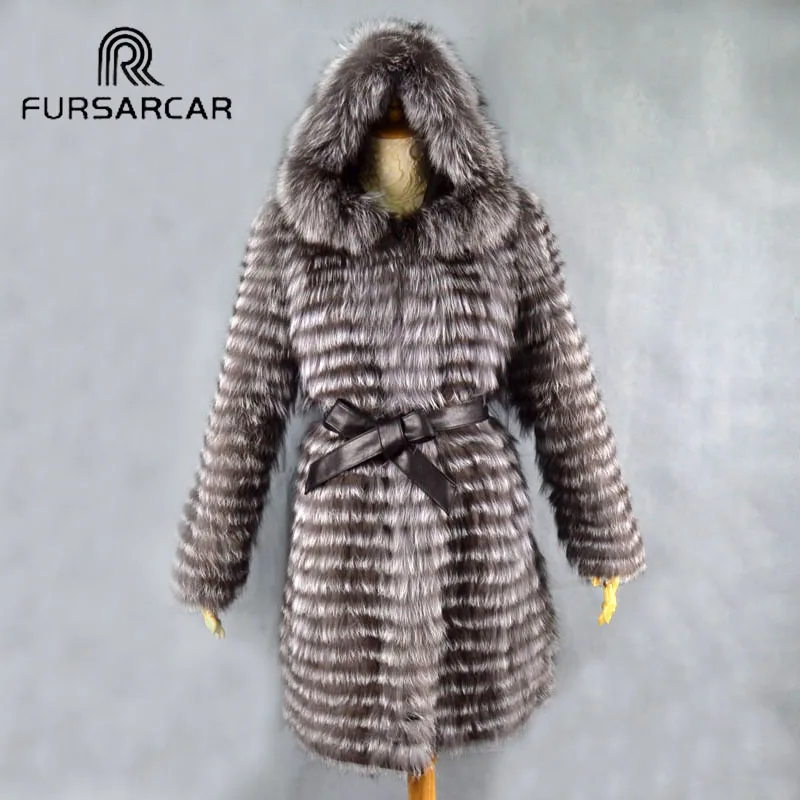 FURSARCA Real Silver Fox Fur Coats Women Winter Genuine Natural Fox Fur Coat With Hood For Female 90cm Long Jackets Fur Coat
FURSARCA Real Silver Fox Fur Coats Women Winter Genuine Natural Fox Fur Coat With Hood For Female 90cm Long Jackets Fur Coat
