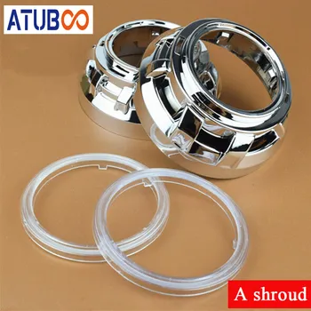 2pcs/Lot 3" Projector Lens Shroud High temperature resistant plastic mask Headlight Cover with Angel eye pc Ring
2pcs/Lot 3" Projector Lens Shroud High temperature resistant plastic mask Headlight Cover with Angel eye pc Ring