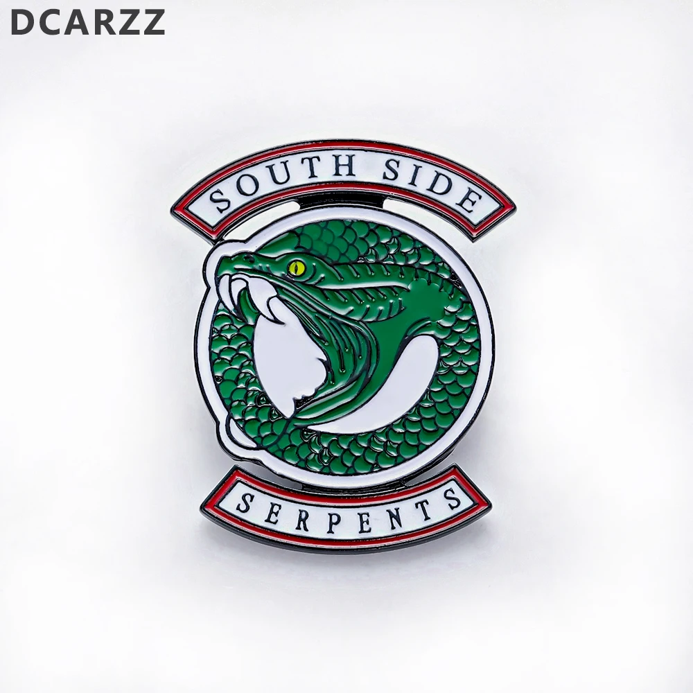"South Side Serpents" эмали штырь с металлическим декоративным элементов в виде змеи