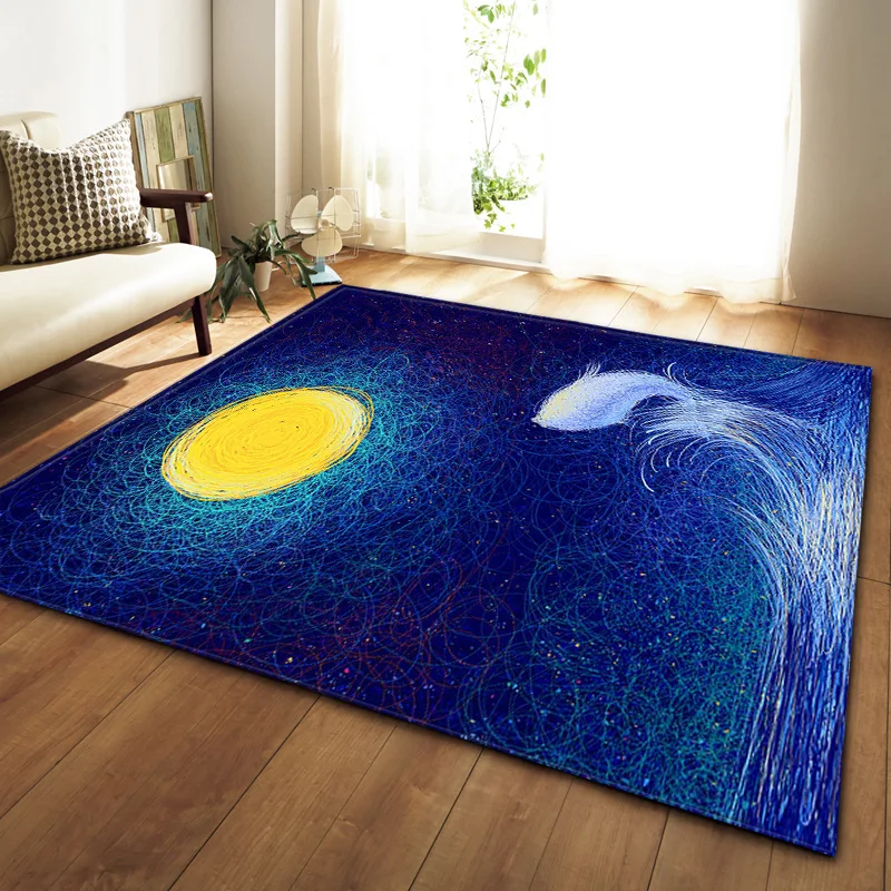 

Blue Series Print Carpets For Living Room Bedroom Area Rugs Antiskid Large Tapete Para Sala Alfombra Tapis Salon Home Floor Mats