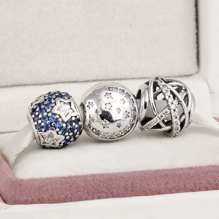 Fits Pandora Charms Bracelet and Necklace 925 Sterling Silver Charm Sets Moon Star Crystal Pave Beads Women Design Drop Shipping
Fits Pandora Charms Bracelet and Necklace 925 Sterling Silver Charm Sets Moon Star Crystal Pave Beads Women Design Drop Shipping