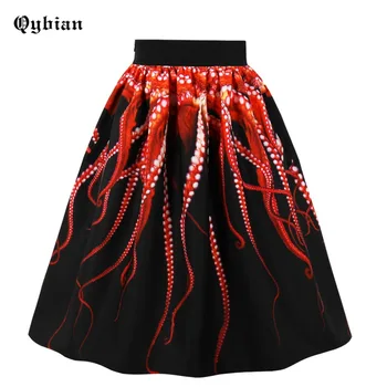 Summer Red octopus Print Pocket Skirt Women High Waist Skirt Vintage A-Line Casual Big Swing Women Midi Skirt PLus Size 4XL
Summer Red octopus Print Pocket Skirt Women High Waist Skirt Vintage A-Line Casual Big Swing Women Midi Skirt PLus Size 4XL
