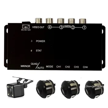 IR control 4 Cameras Video Control Car Cameras Image Switch Combiner Box + Front Rear Right Left view Camera For CAR DVD Radio
IR control 4 Cameras Video Control Car Cameras Image Switch Combiner Box + Front Rear Right Left view Camera For CAR DVD Radio