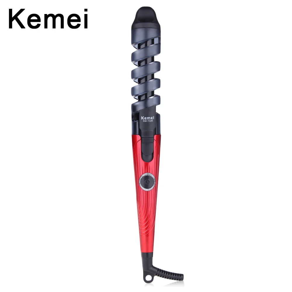 

Kemei Hair Curler Anti-scald Spiral Style Crimping Iron Perm Roller hair iron hair care styling Tools curling irons 220V EU Plug