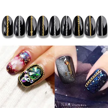0.5Meter 3D DIY Nail Art Decoration Gold/KC Gold/Silver Japanese Style Nail Metal Ball Chain Steel Punk Style nail Accessories
0.5Meter 3D DIY Nail Art Decoration Gold/KC Gold/Silver Japanese Style Nail Metal Ball Chain Steel Punk Style nail Accessories