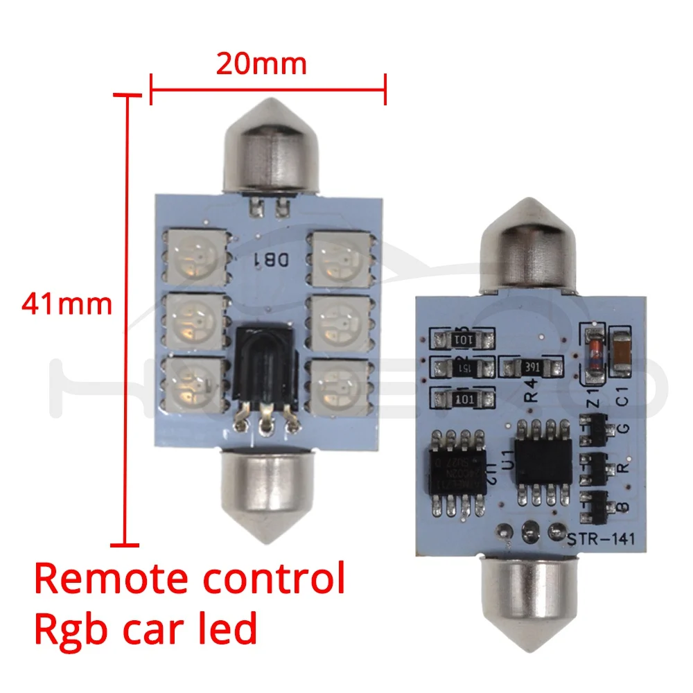 2X RGB 5050 6SMD 41 мм гирлянда купольный свет C5w автомобисветильник Ной Автомобильная