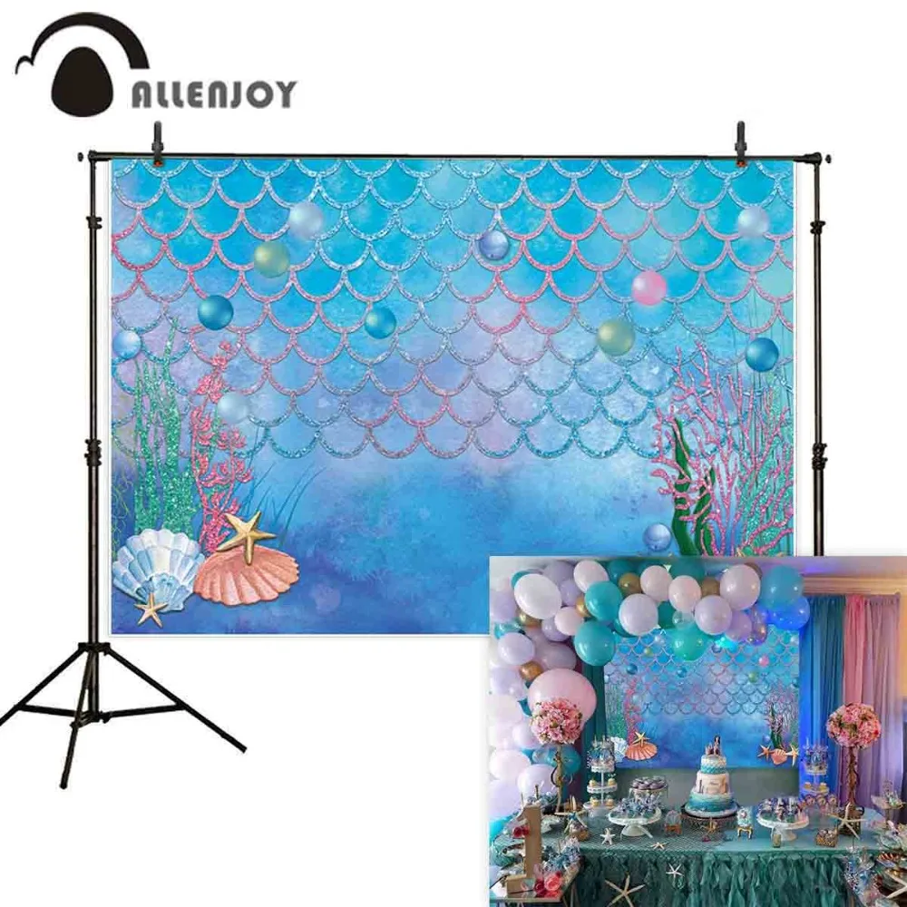 Allenjoy photo background mermaid fish scales under the sea backdrop photocall photobooth photo shoot prop fabric decor
Allenjoy photo background mermaid fish scales under the sea backdrop photocall photobooth photo shoot prop fabric decor