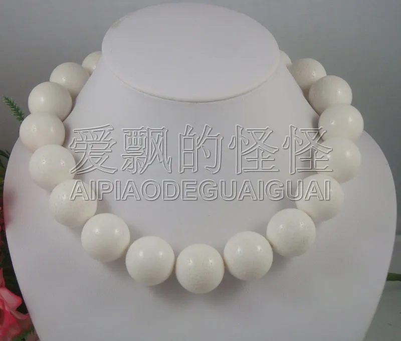 Фото N090515 18 ''белый мм коралловое ожерелье Tridacna | Украшения и аксессуары