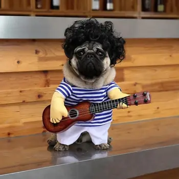 Pet Guitar Player Cosplay Dog Cat Costume Guitarist Dressing Up Party Xmas New Year Clothes For Dog Cats Costume
Pet Guitar Player Cosplay Dog Cat Costume Guitarist Dressing Up Party Xmas New Year Clothes For Dog Cats Costume