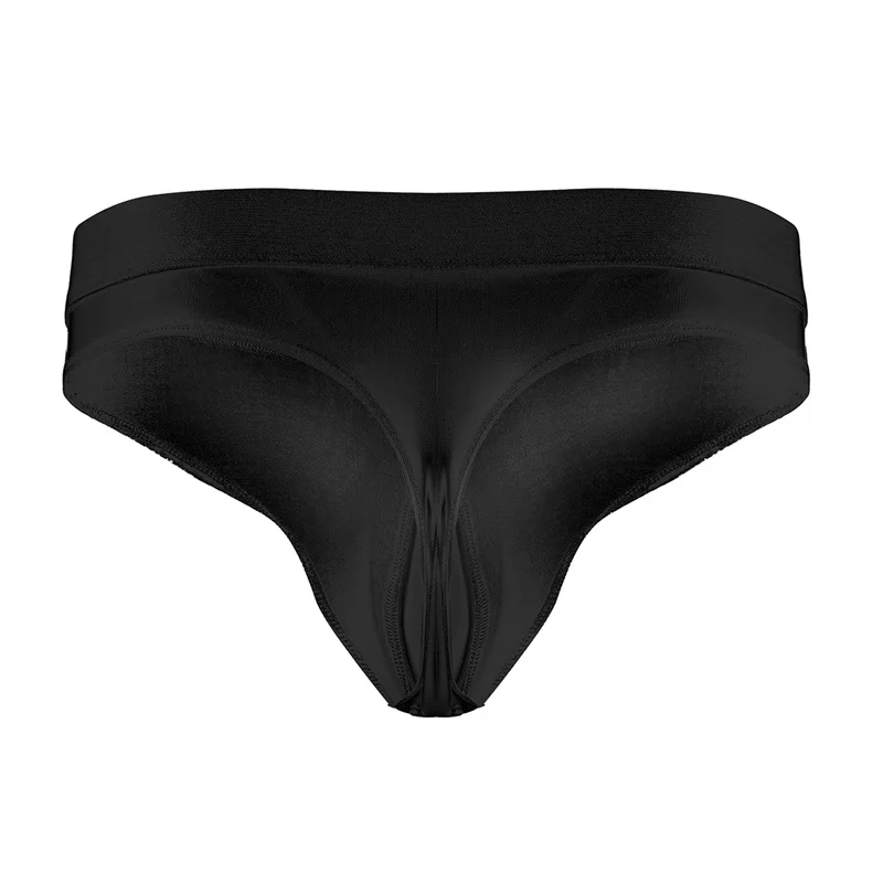 YiZYiF Mens Solid Velvet Sissy Pouch Panties Transparent Mesh G-String Underwear