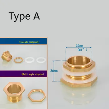1 inch Male Thread Water tank connector Copper fittings Water tower basin fish tank Brass Quick Connector 26mm 45mm
1 inch Male Thread Water tank connector Copper fittings Water tower basin fish tank Brass Quick Connector 26mm 45mm